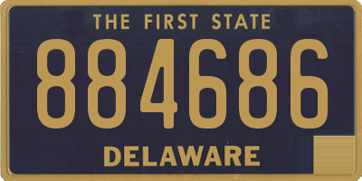 DE license plate 884686