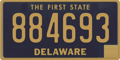 DE license plate 884693