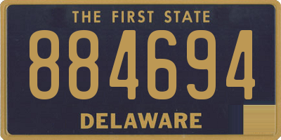 DE license plate 884694