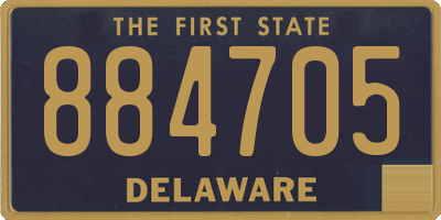 DE license plate 884705