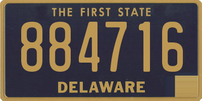 DE license plate 884716