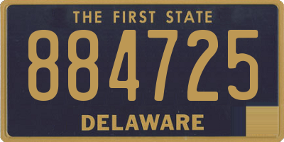 DE license plate 884725