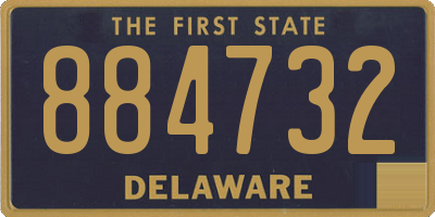DE license plate 884732