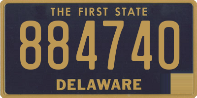 DE license plate 884740