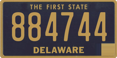 DE license plate 884744