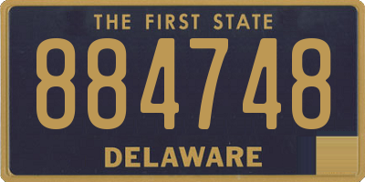 DE license plate 884748