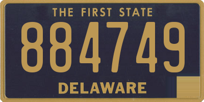 DE license plate 884749