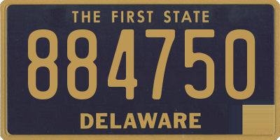 DE license plate 884750