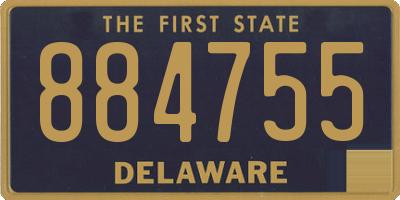 DE license plate 884755