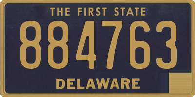 DE license plate 884763