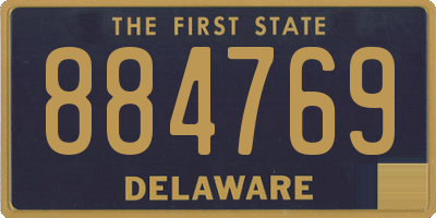 DE license plate 884769