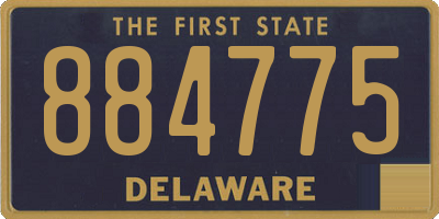 DE license plate 884775