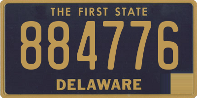 DE license plate 884776