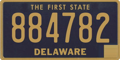 DE license plate 884782