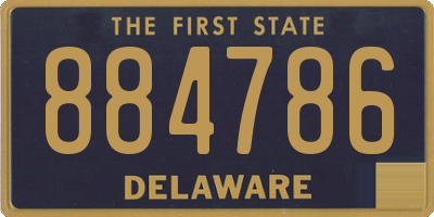 DE license plate 884786