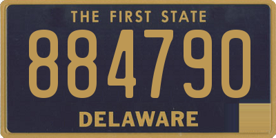 DE license plate 884790