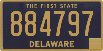DE license plate 884797