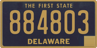 DE license plate 884803