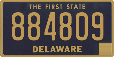 DE license plate 884809