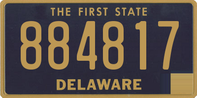 DE license plate 884817
