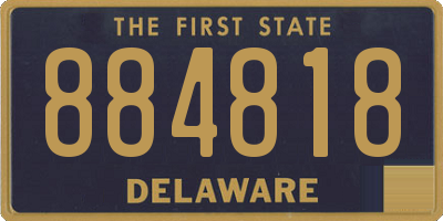DE license plate 884818
