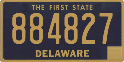 DE license plate 884827