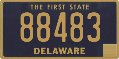 DE license plate 88483