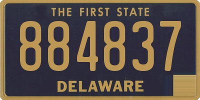 DE license plate 884837