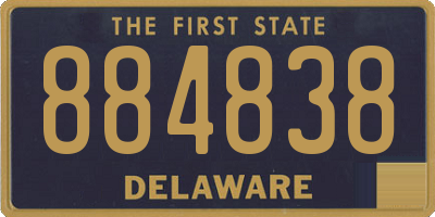 DE license plate 884838