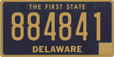DE license plate 884841