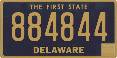 DE license plate 884844
