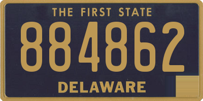DE license plate 884862