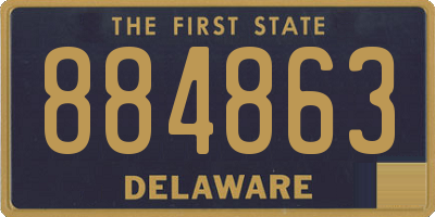 DE license plate 884863