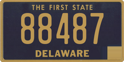DE license plate 88487
