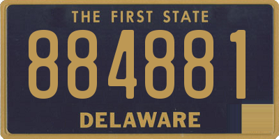 DE license plate 884881
