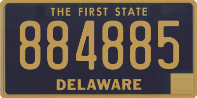 DE license plate 884885