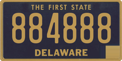 DE license plate 884888