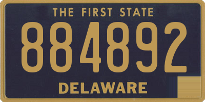 DE license plate 884892