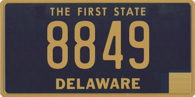 DE license plate 8849