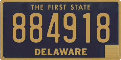 DE license plate 884918