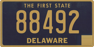 DE license plate 88492