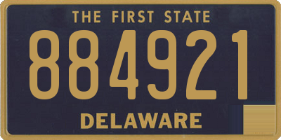 DE license plate 884921