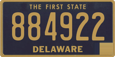 DE license plate 884922