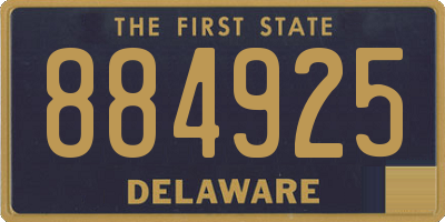 DE license plate 884925