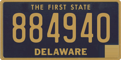 DE license plate 884940