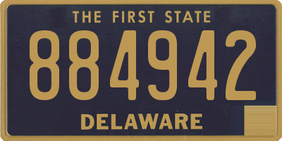 DE license plate 884942