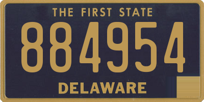 DE license plate 884954