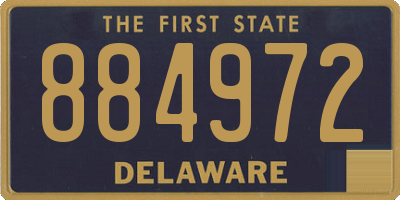 DE license plate 884972