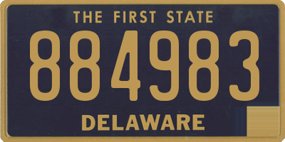 DE license plate 884983