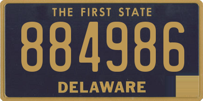 DE license plate 884986